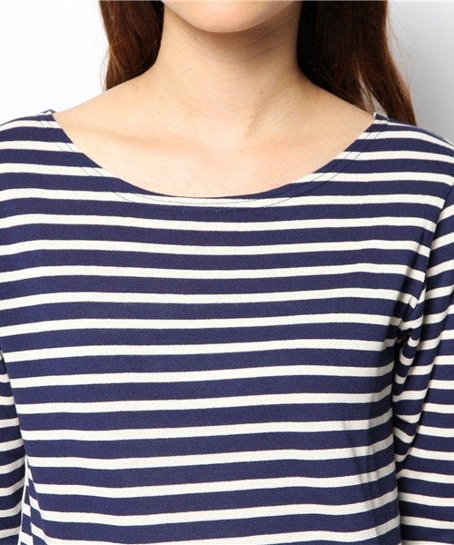 WEGO(ウィゴー)の「WEGO/ボーダー7分袖カットソー(Tシャツ/カットソー・レディース・ブラック系その他/ブルー系その他/トリコロール・FREE)」の9枚目の写真