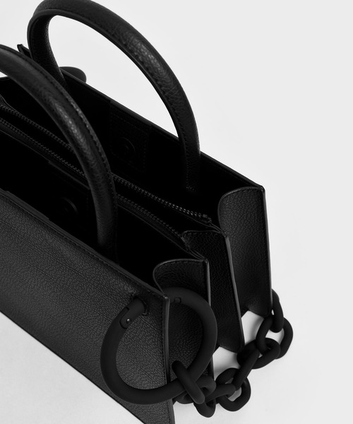 CHARLES & KEITH トップハンドルストラクチャーバッグ 【再入荷