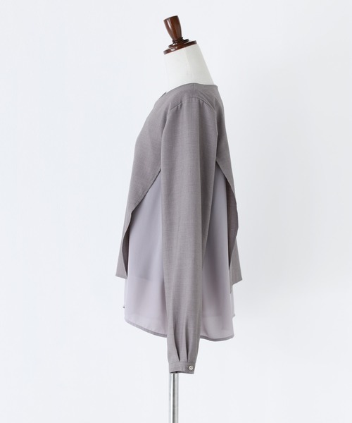 n'OrLABEL(ノアールレーベル)の「【セットアップ2点セット】『シフォンドッキングセットアップ』(パンツドレス・レディース・ライトグレー/ブラック・1/2)」の22枚目の写真