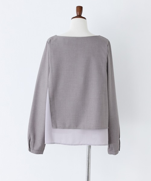 n'OrLABEL(ノアールレーベル)の「【セットアップ2点セット】『シフォンドッキングセットアップ』(パンツドレス・レディース・ライトグレー/ブラック・1/2)」の21枚目の写真