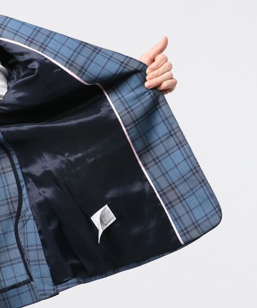 トップ】のRed Fleece ウール プラッド シングル３ボタンジャケット 