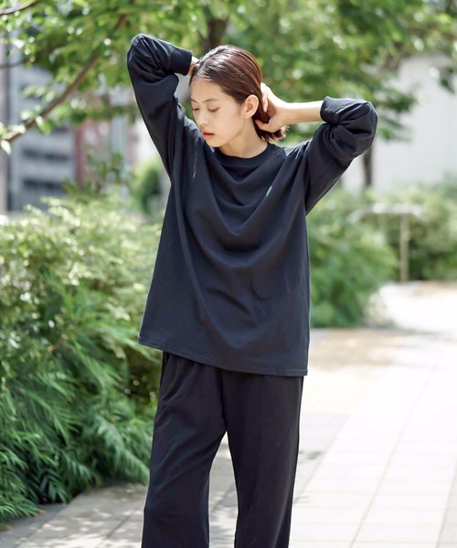 FRUIT OF THE LOOM(フルーツオブザルーム)の「【Fruit of the Loom/フルーツオブザルーム】ロンT 無地 ユニセックス クルーネック(Tシャツ/カットソー・メンズ・ホワイト/ブラック・SMALL/MEDIUM/LARGE/X-LARGE)」の17枚目の写真