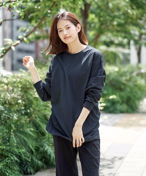 FRUIT OF THE LOOM(フルーツオブザルーム)の「【Fruit of the Loom/フルーツオブザルーム】ロンT 無地 ユニセックス クルーネック(Tシャツ/カットソー・メンズ・ホワイト/ブラック・SMALL/MEDIUM/LARGE/X-LARGE)」の19枚目の写真