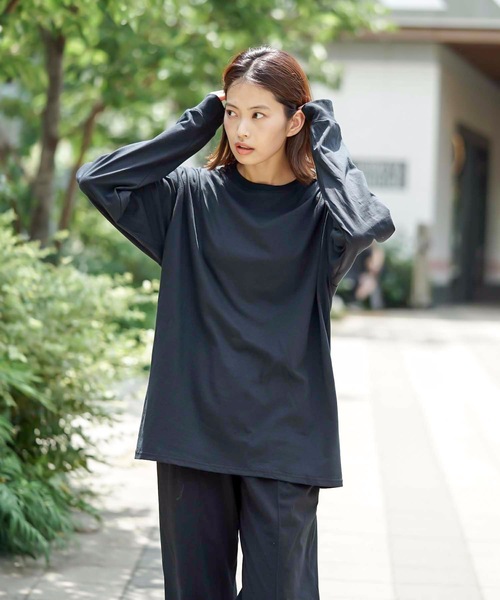 FRUIT OF THE LOOM(フルーツオブザルーム)の「【Fruit of the Loom/フルーツオブザルーム】ロンT 無地 ユニセックス クルーネック(Tシャツ/カットソー・メンズ・ホワイト/ブラック・SMALL/MEDIUM/LARGE/X-LARGE)」の18枚目の写真