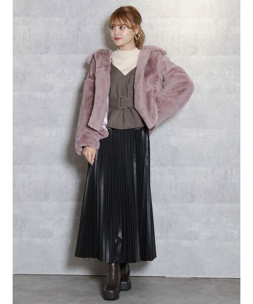 dazzlin(ダズリン)の「ヘリンボーンツイードコンビワンピース(ワンピース・レディース・ブラウン/その他1/ベージュ/ブラック・SMALL/MEDIUM)」の12枚目の写真