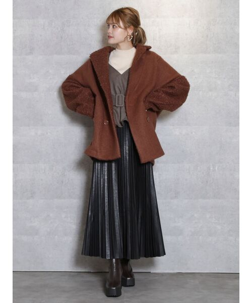 dazzlin(ダズリン)の「ヘリンボーンツイードコンビワンピース(ワンピース・レディース・ブラウン/その他1/ベージュ/ブラック・SMALL/MEDIUM)」の15枚目の写真