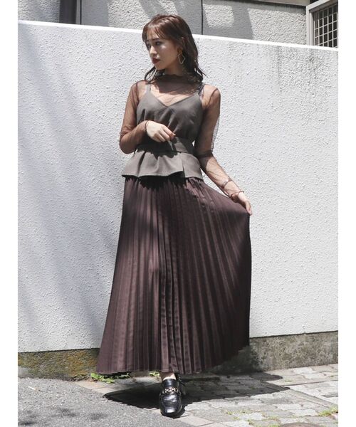 dazzlin(ダズリン)の「ヘリンボーンツイードコンビワンピース(ワンピース・レディース・ブラウン/その他1/ベージュ/ブラック・SMALL/MEDIUM)」の21枚目の写真