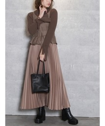 dazzlin | ヘリンボーンツイードコンビワンピース(ワンピース)