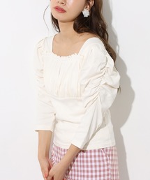 one after another NICE CLAUP（ワンアフターアナザーナイスクラップ）の「袖コンシャスバックリボンプルオーバー（Tシャツ/カットソー）」