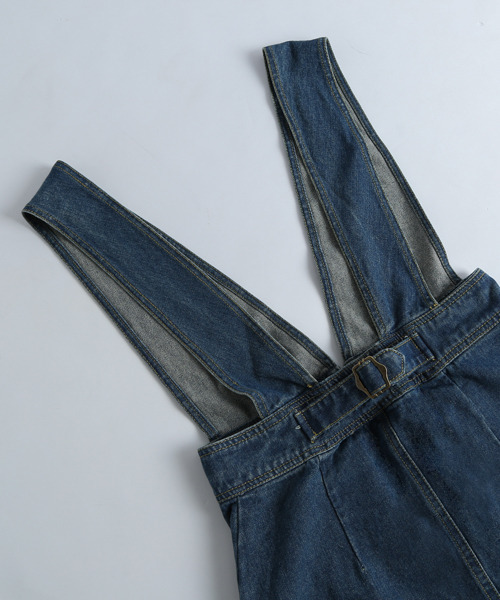 La-gemme（ラジェム）の「フロントボタンジャンパースカート（ジャンパースカート・レディース・ブラウン/インディゴブルー/アイボリー/ブラック・S/M/L）」の5枚目の写真