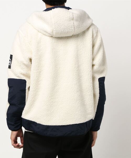 CAMP7（キャンプセブン）の「【CAMP7】ボアフードジャケット（その他アウター・メンズ・ネイビー/オフホワイト・M/L/XL）」の4枚目の写真