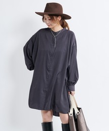 DouDou | 2連ボタンBIGチュニックシャツ(シャツ/ブラウス)
