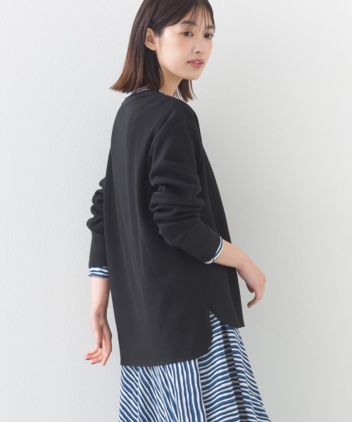 OMNES（オムネス）の「ユニセックス ハニカムストレッチプルオーバーTシャツ（Tシャツ/カットソー・メンズ・ホワイト/ブラック/ベージュ/ブルーグレー/ラベンダー/ブラウン/ライトグレー/アイボリー/ネイビー・SMALL/MEDIUM/LARGE/X-LARGE）」の3枚目の写真