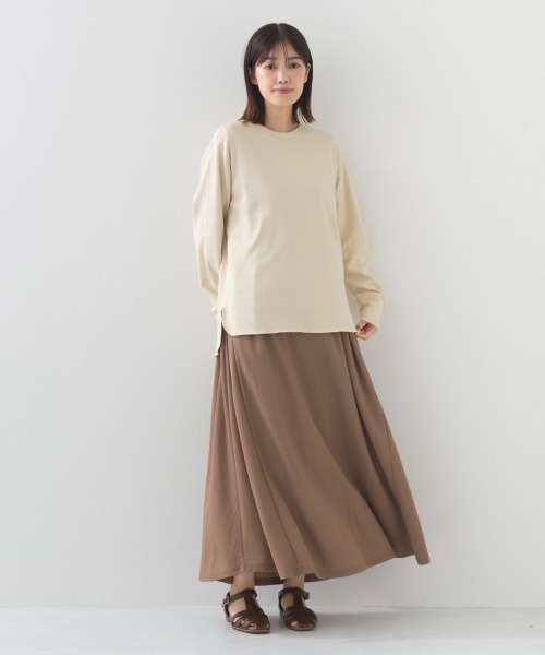 OMNES（オムネス）の「ユニセックス ハニカムストレッチプルオーバーTシャツ（Tシャツ/カットソー・メンズ・ホワイト/ブラック/ベージュ/ブルーグレー/ラベンダー/ブラウン/ライトグレー/アイボリー/ネイビー・SMALL/MEDIUM/LARGE/X-LARGE）」の19枚目の写真