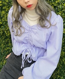 WEGO | WEGO/シャーリングパフスリーブブラウス(シャツ/ブラウス)