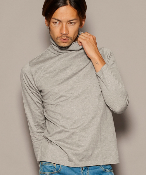 BEAUTY&YOUTH UNITED ARROWS（ビューティーアンドユースユナイテッドアローズ）の「BY クリア コットン タートルネック ◆（Tシャツ/カットソー・メンズ・ホワイト/グレー・X-LARGE/LARGE/MEDIUM/SMALL）」の2枚目の写真