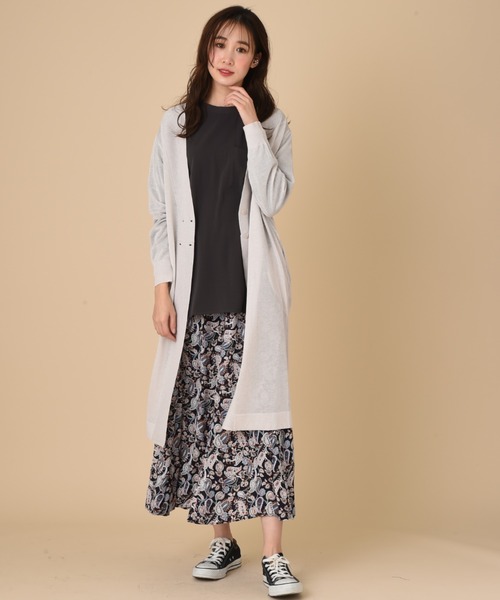 INTERPLANET（インタープラネット）の「ペイズリーパネル切替ロングスカート（スカート・レディース・ネイビー/カーキ・FREE）」の9枚目の写真