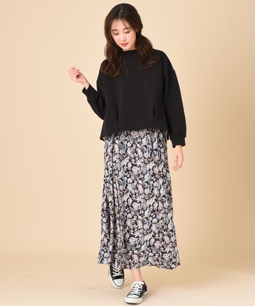 INTERPLANET（インタープラネット）の「ペイズリーパネル切替ロングスカート（スカート・レディース・ネイビー/カーキ・FREE）」の12枚目の写真