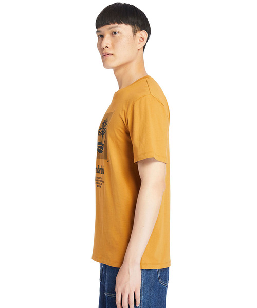 セール】メンズ 半袖 フロント グラフィック ボックス カット T