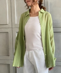 moment+（モーメントプラス）の「綿楊柳ビックシャツ（シャツ/ブラウス）」