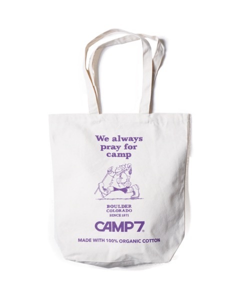 CAMP7(キャンプセブン)の「CAMP7 organic CANVAS TOTE/オーガニックコットン使用(トートバッグ・メンズ・ブラック/オレンジ/パープル・FREE)」の2枚目の写真