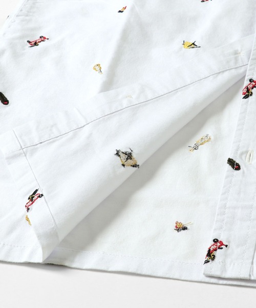 KRIFF MAYER（クリフメイヤー）の「総柄刺繍キャンプ半袖シャツ（シャツ/ブラウス・メンズ・ベージュ/ブラック/オフホワイト/ライトブルー・LARGE/SMALL/MEDIUM/X-LARGE）」の10枚目の写真