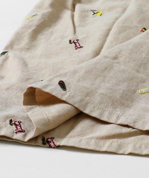 KRIFF MAYER（クリフメイヤー）の「総柄刺繍キャンプ半袖シャツ（シャツ/ブラウス・メンズ・ベージュ/ブラック/オフホワイト/ライトブルー・LARGE/SMALL/MEDIUM/X-LARGE）」の11枚目の写真