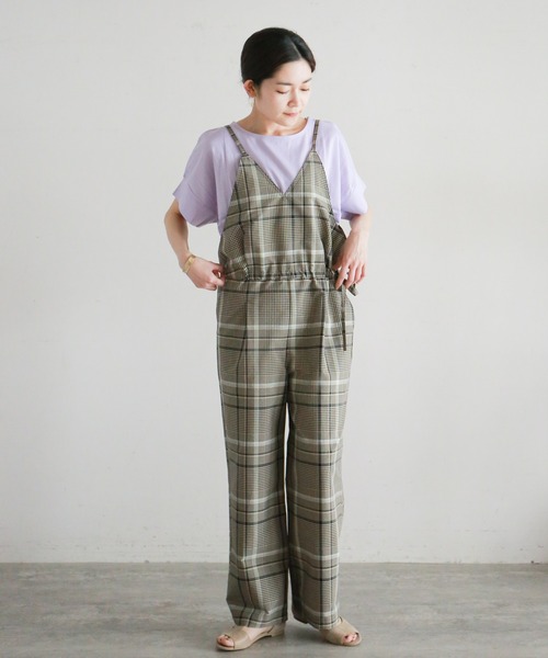 NOMBRE IMPAIR(ノンブルアンペール)の「クラシックチェック サロペット(サロペット/オーバーオール・レディース・ベージュ/ブラック・FREE)」の19枚目の写真