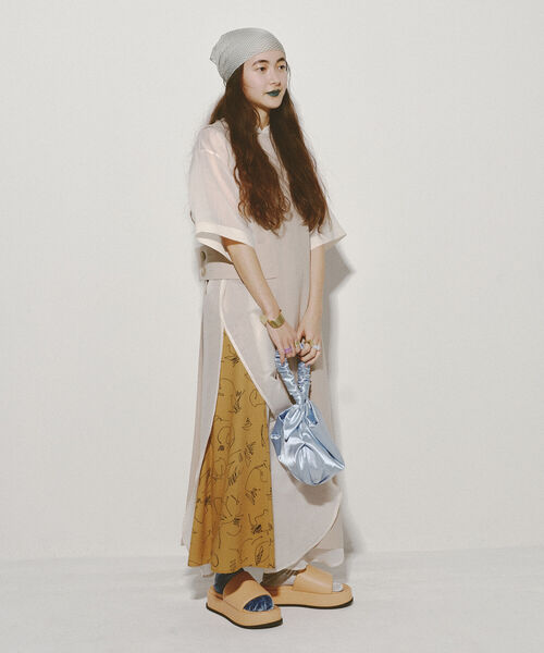 Ray BEAMS ホワイト ２way長袖ワンピース Freeサイズ Ray BEAMS（レイビームス）の「Ray BEAMS / シャーリング キャミ