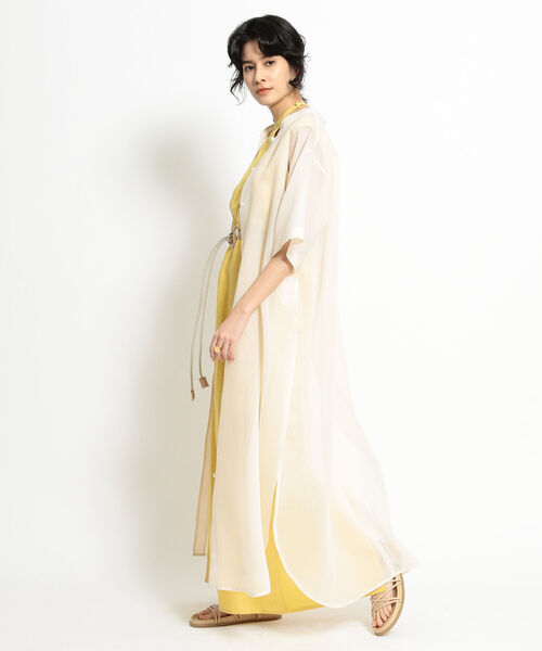 Ray BEAMS ホワイト ２way長袖ワンピース Freeサイズ Ray BEAMS（レイビームス）の「Ray BEAMS / シャーリング キャミ