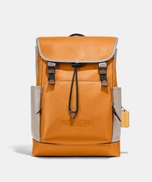 【coach】最終値下げレザー フラップ付きバックパック 公式】COACH – コーチ | リーグ フラップ バックパック