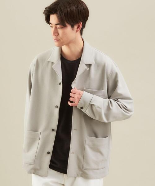 green label relaxing（グリーンレーベルリラクシング）の「CM ミラノリブ カット ジャケット（カーディガン/ボレロ・メンズ・ダークグリーン/ライトグレー/ネイビー・LARGE/X-LARGE/MEDIUM/SMALL）」の5枚目の写真