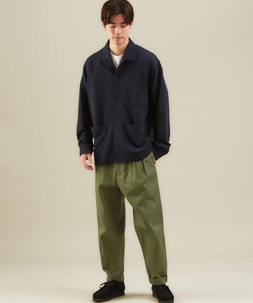 green label relaxing（グリーンレーベルリラクシング）の「CM ミラノリブ カット ジャケット（カーディガン/ボレロ・メンズ・ダークグリーン/ライトグレー/ネイビー・LARGE/X-LARGE/MEDIUM/SMALL）」の7枚目の写真