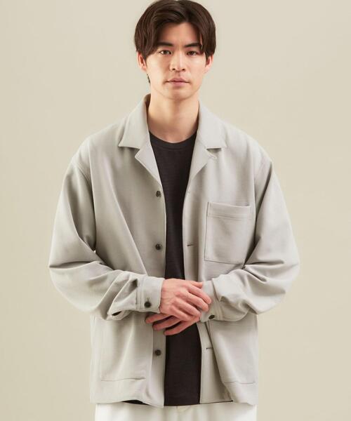 green label relaxing（グリーンレーベルリラクシング）の「CM ミラノリブ カット ジャケット（カーディガン/ボレロ・メンズ・ダークグリーン/ライトグレー/ネイビー・LARGE/X-LARGE/MEDIUM/SMALL）」の11枚目の写真