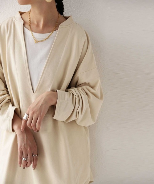 antiqua（アンティカ）の「×カットカフタンPO（Tシャツ/カットソー・レディース・ベージュ/オフホワイト/ダークグレー・FREE）」の6枚目の写真