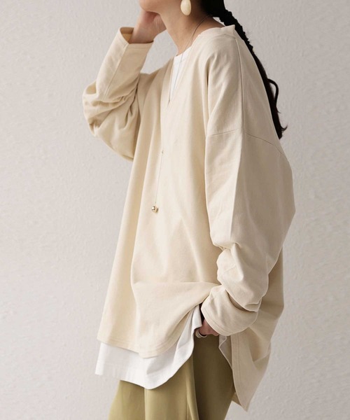 antiqua（アンティカ）の「×カットカフタンPO（Tシャツ/カットソー・レディース・ベージュ/オフホワイト/ダークグレー・FREE）」の10枚目の写真