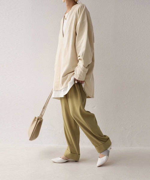 antiqua（アンティカ）の「×カットカフタンPO（Tシャツ/カットソー・レディース・ベージュ/オフホワイト/ダークグレー・FREE）」の13枚目の写真