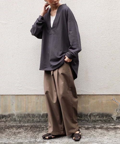 antiqua（アンティカ）の「×カットカフタンPO（Tシャツ/カットソー・レディース・ベージュ/オフホワイト/ダークグレー・FREE）」の16枚目の写真