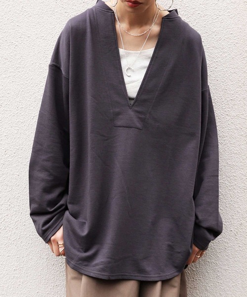 antiqua（アンティカ）の「×カットカフタンPO（Tシャツ/カットソー・レディース・ベージュ/オフホワイト/ダークグレー・FREE）」の4枚目の写真