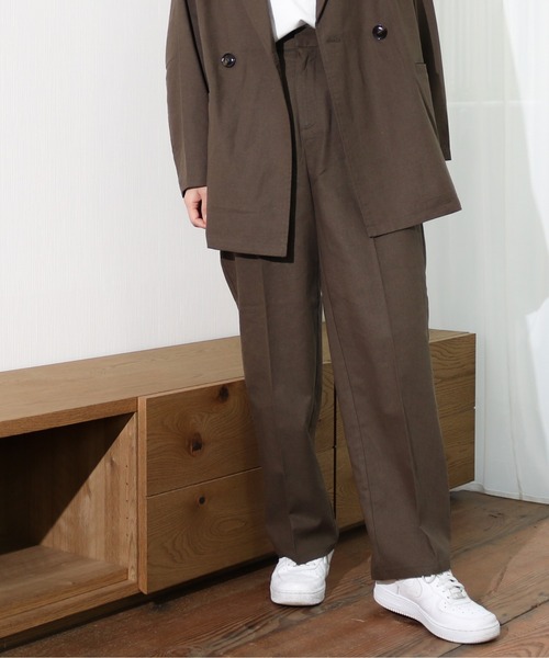 Per sist ence(パーシエンス)の「Per sist ence/パーシエンス リネンライク トラウザーパンツ(その他パンツ・レディース・ベージュ/ブラウン/アイボリー・FREE)」の3枚目の写真