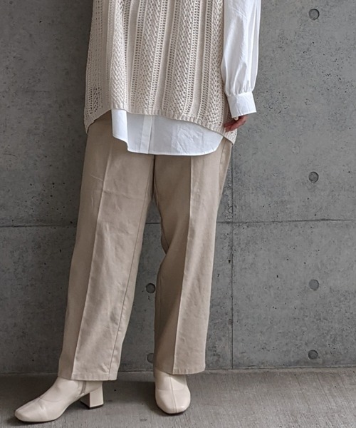 Per sist ence(パーシエンス)の「Per sist ence/パーシエンス リネンライク トラウザーパンツ(その他パンツ・レディース・ベージュ/ブラウン/アイボリー・FREE)」の22枚目の写真