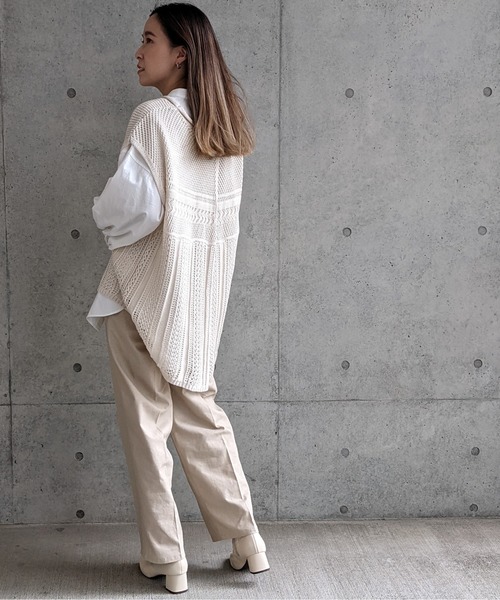 Per sist ence(パーシエンス)の「Per sist ence/パーシエンス リネンライク トラウザーパンツ(その他パンツ・レディース・ベージュ/ブラウン/アイボリー・FREE)」の20枚目の写真