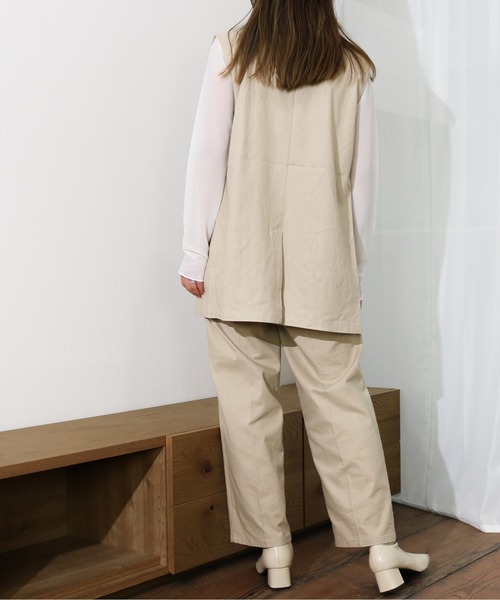 Per sist ence(パーシエンス)の「Per sist ence/パーシエンス リネンライク トラウザーパンツ(その他パンツ・レディース・ベージュ/ブラウン/アイボリー・FREE)」の13枚目の写真