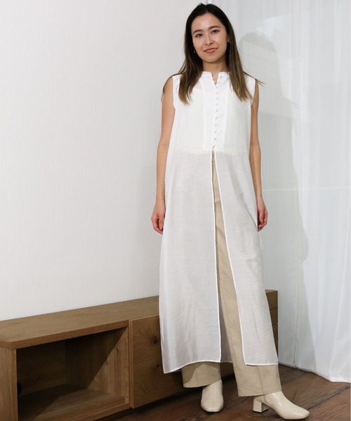 Per sist ence(パーシエンス)の「Per sist ence/パーシエンス リネンライク トラウザーパンツ(その他パンツ・レディース・ベージュ/ブラウン/アイボリー・FREE)」の11枚目の写真