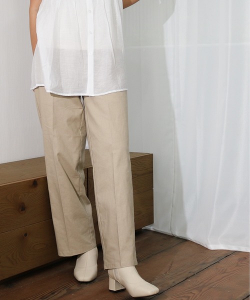 Per sist ence(パーシエンス)の「Per sist ence/パーシエンス リネンライク トラウザーパンツ(その他パンツ・レディース・ベージュ/ブラウン/アイボリー・FREE)」の9枚目の写真