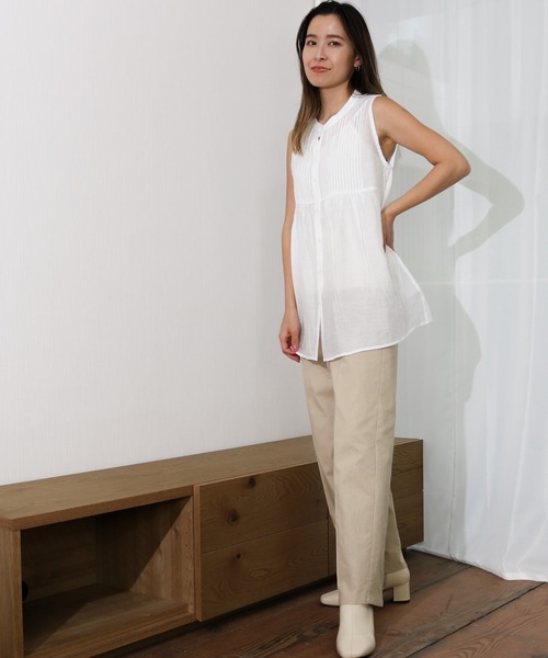 Per sist ence(パーシエンス)の「Per sist ence/パーシエンス リネンライク トラウザーパンツ(その他パンツ・レディース・ベージュ/ブラウン/アイボリー・FREE)」の8枚目の写真