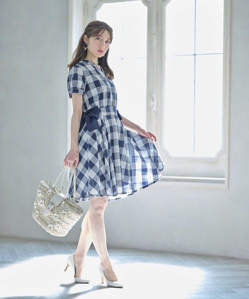 Closet トッコ ワンピース クローゼット のファッション Closet トッコ スキッパーギンガムチェックワンピース ワンピース Tocco Tocco 活躍度no1