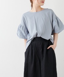 PUAL CE CIN | シルケット風天竺袖ボリュームショートスリーブ(Tシャツ/カットソー)