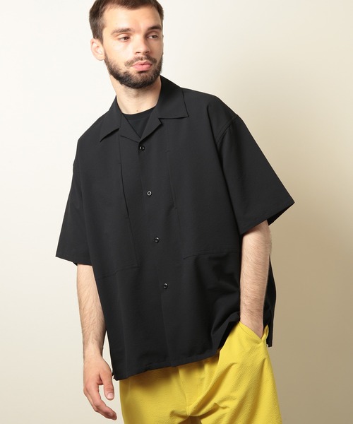 MEN'S BIGI（メンズビギ）の「BIGヨークPKハーフシャツ（シャツ/ブラウス・メンズ・ブラック/パープル/イエロー・01/02/03）」の2枚目の写真