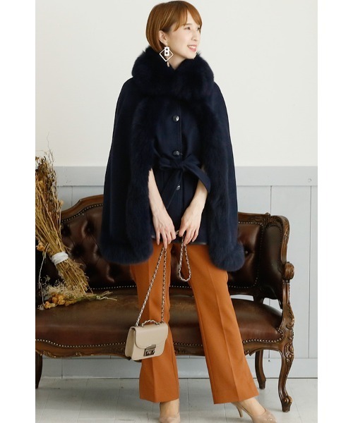 フォックスファーケープコート / 秋冬 結婚式対応 コート 冬（ポンチョ